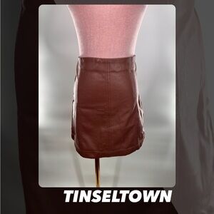 EUC Tinseltown Faux Leather Mini Skirt